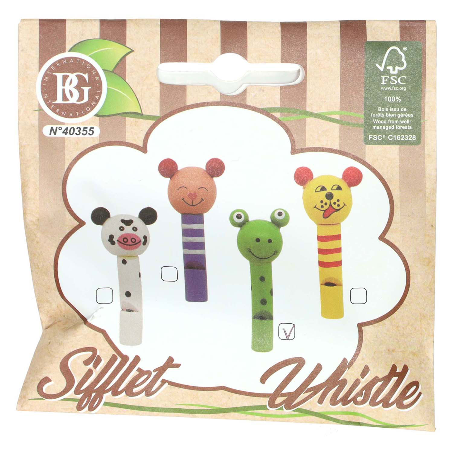 Houten Dieren Fluitje - 7cm