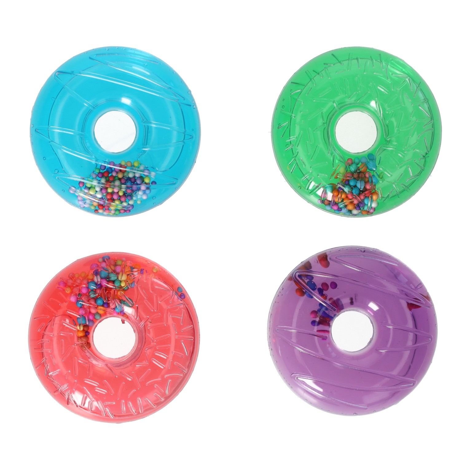 Glitzergefüllter Donut 50 g – 6 cm