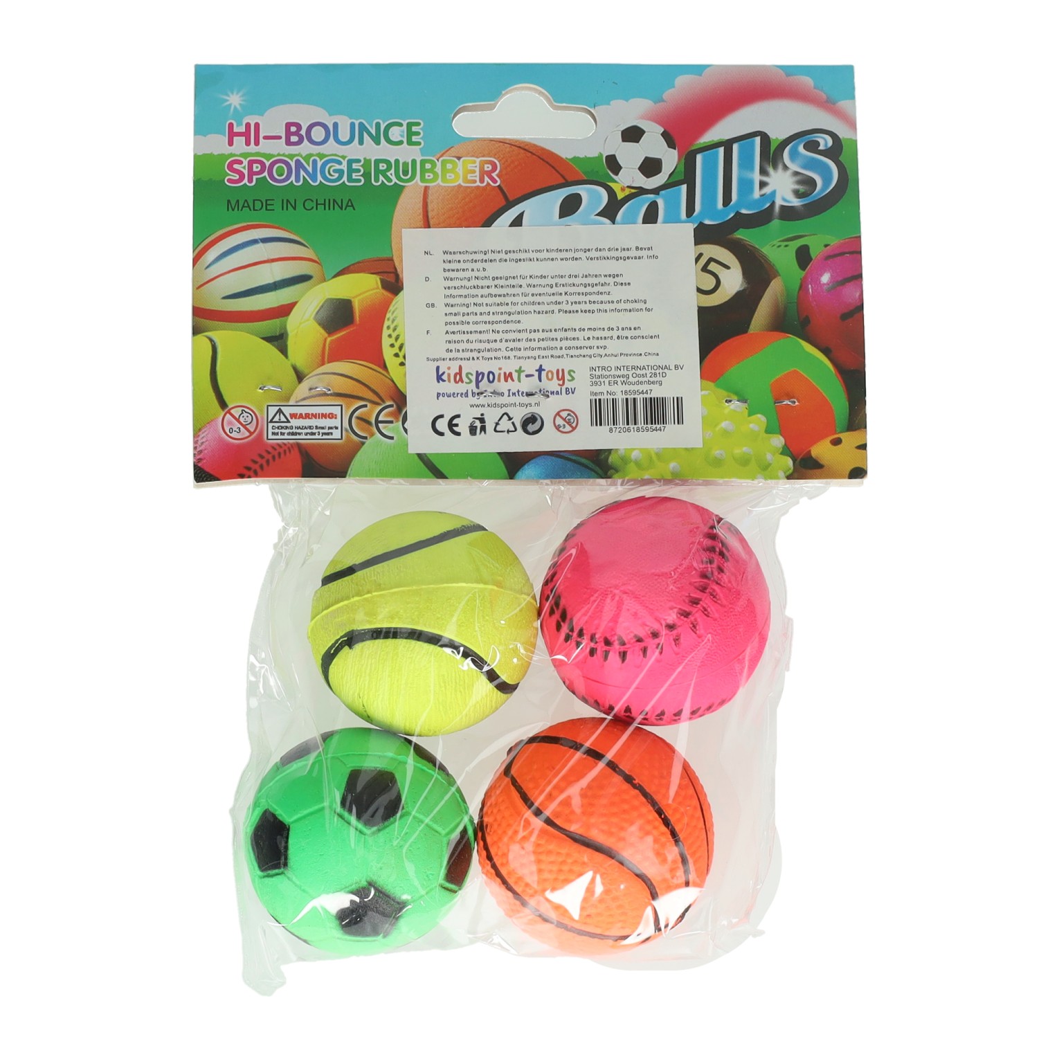 Sport Stuiterballen - 4st.