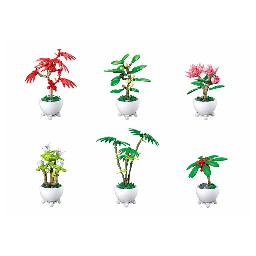 Flower Bricks Potted Plants - Bouwset