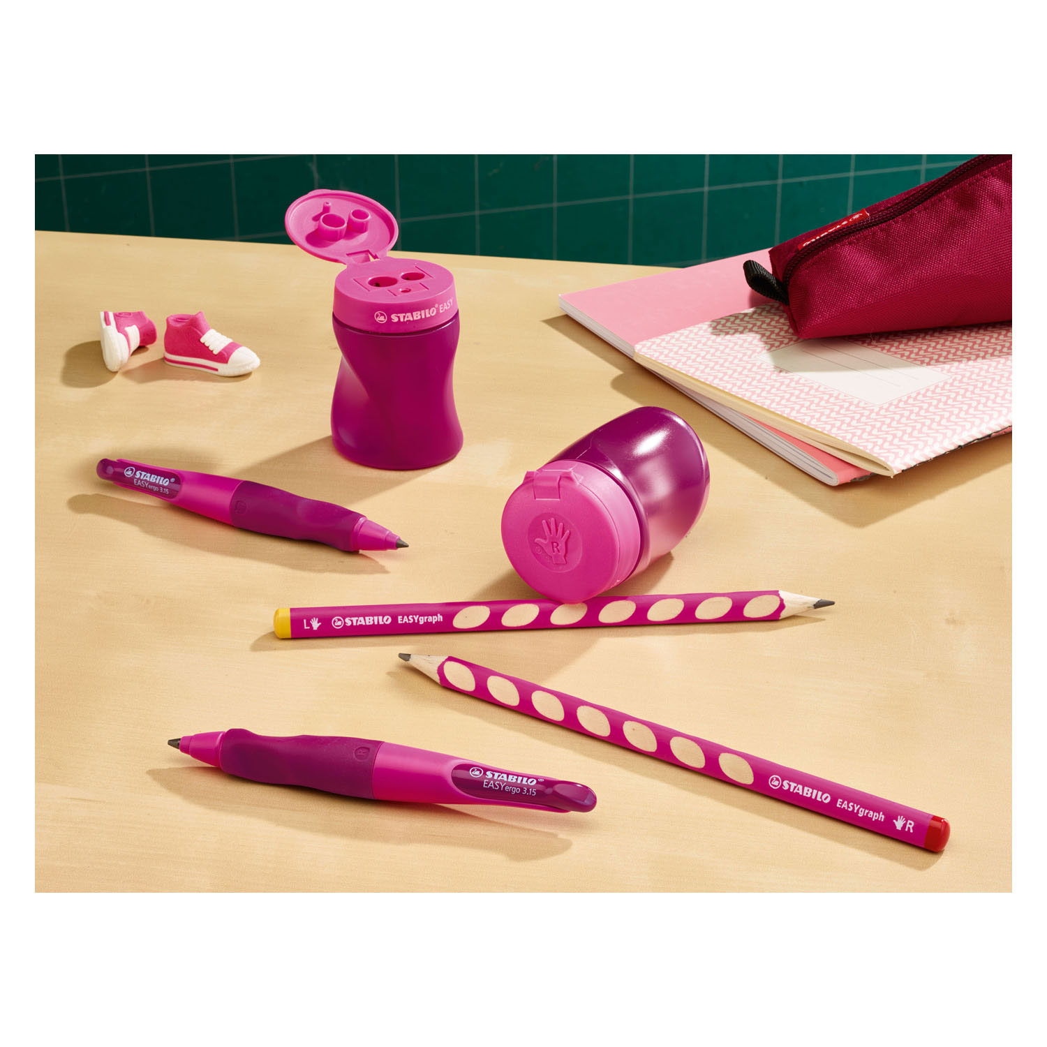 STABILO EASYsharpener - 3 in 1 Puntenslijper - Rechts - Roze