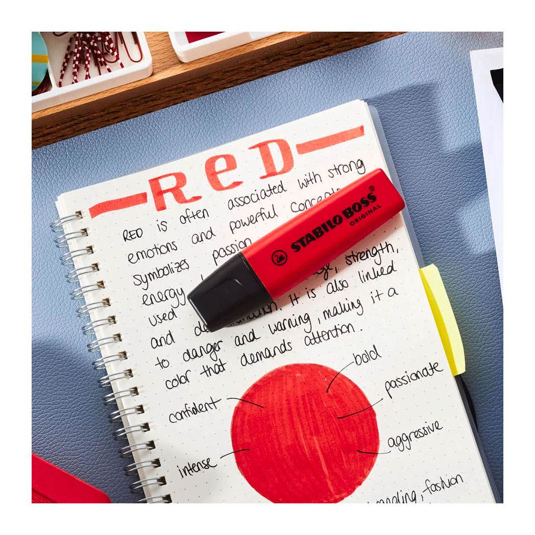 STABILO BOSS Original Markeerstift - Echt Rood
