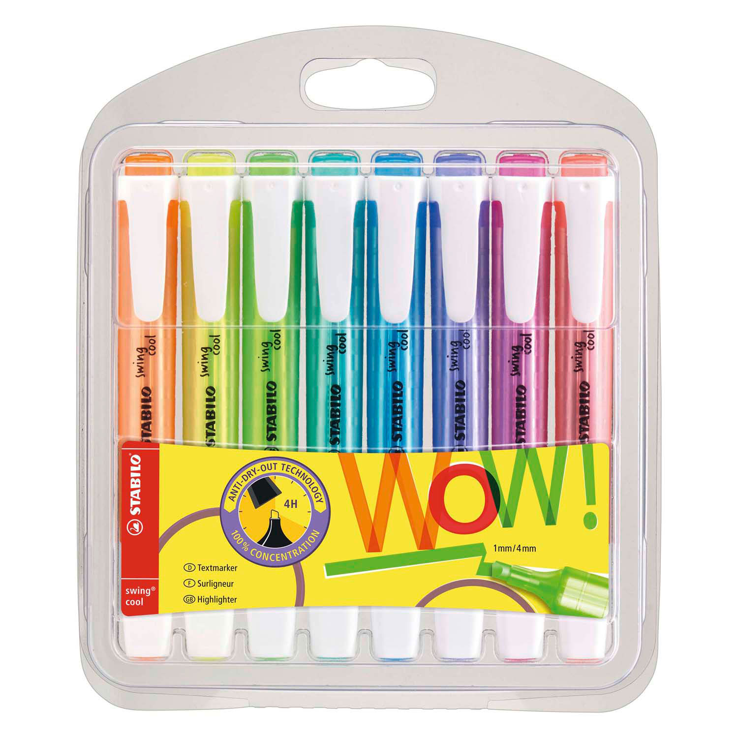 STABILO swing cool - Markeerstift - Set Met 8 Stuks