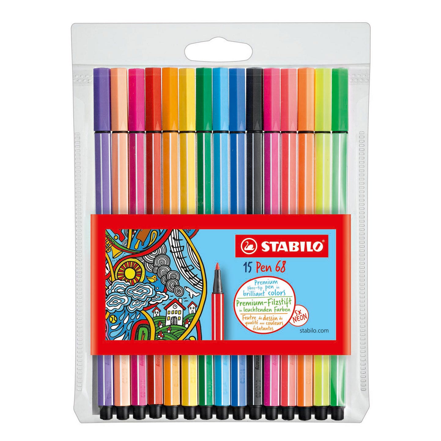 Bank vredig Efficiënt STABILO Pen 68 - 15 kleuren online kopen? | Lobbes Speelgoed