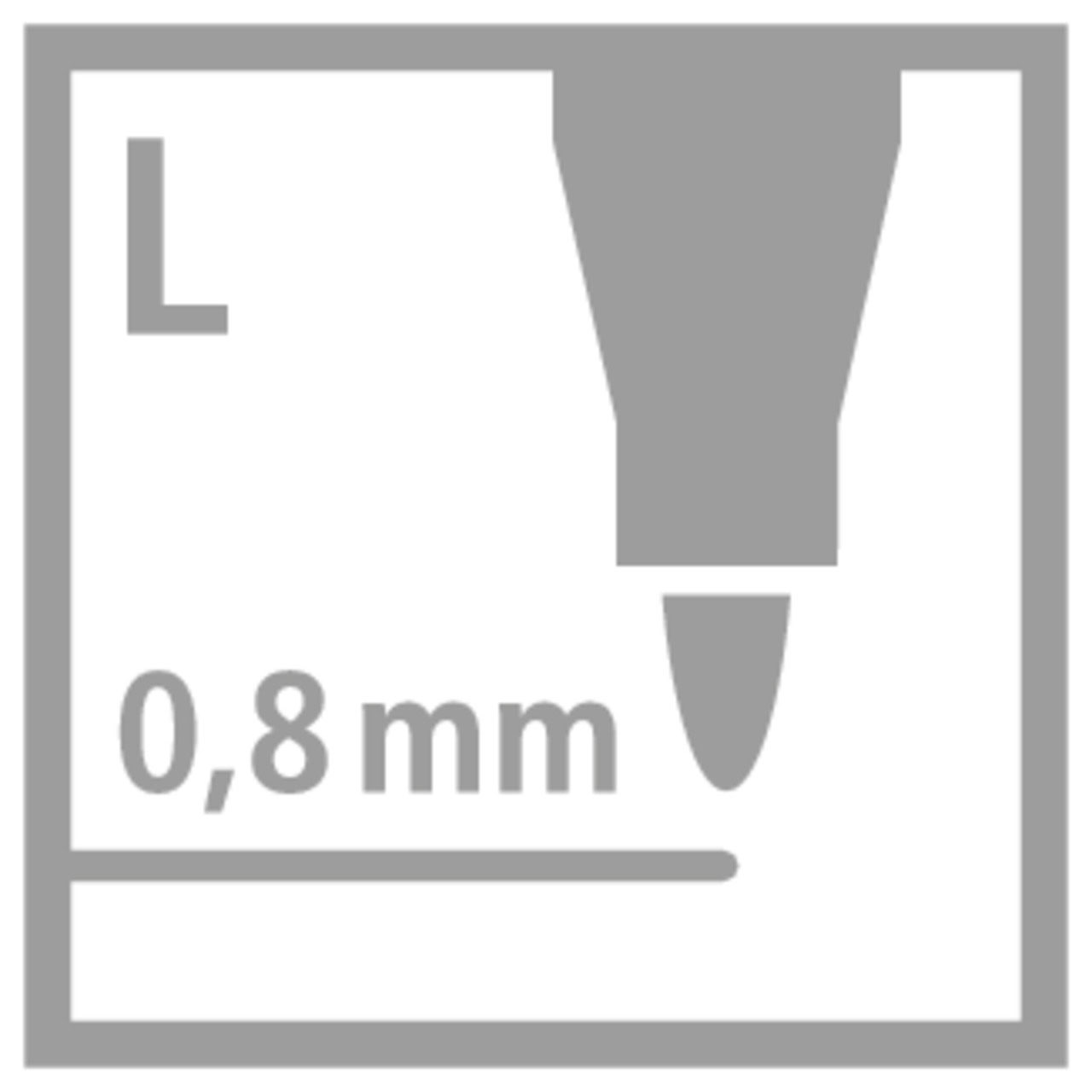 STABILO GREENpoint 0,8 mm Viltstiften, 6st.