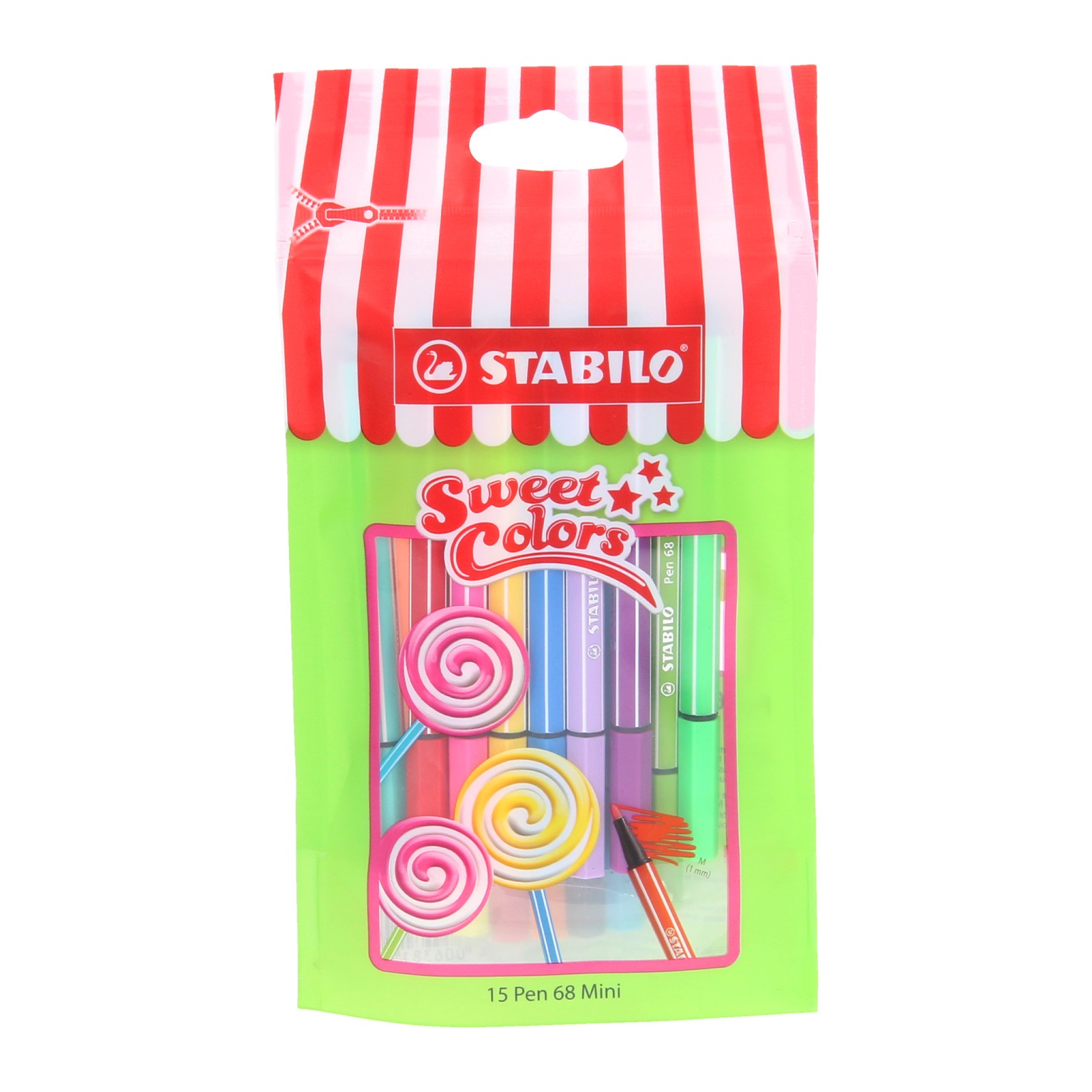 Stabilo Pen 68 Mini Sweet Colors, 15st.