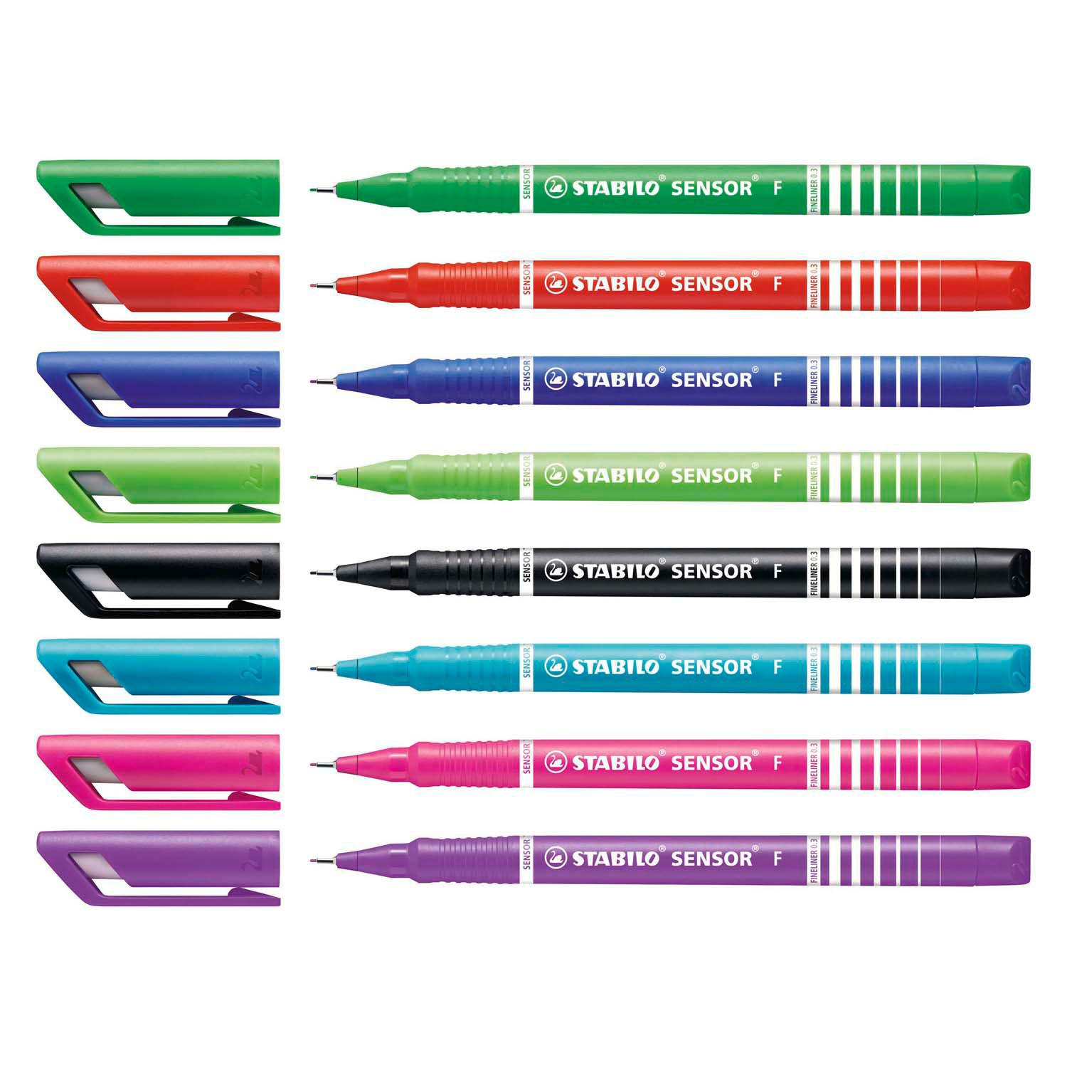 STABILO SENSOR - Fineliner 0.3 mm - Set Met 8 Stuks