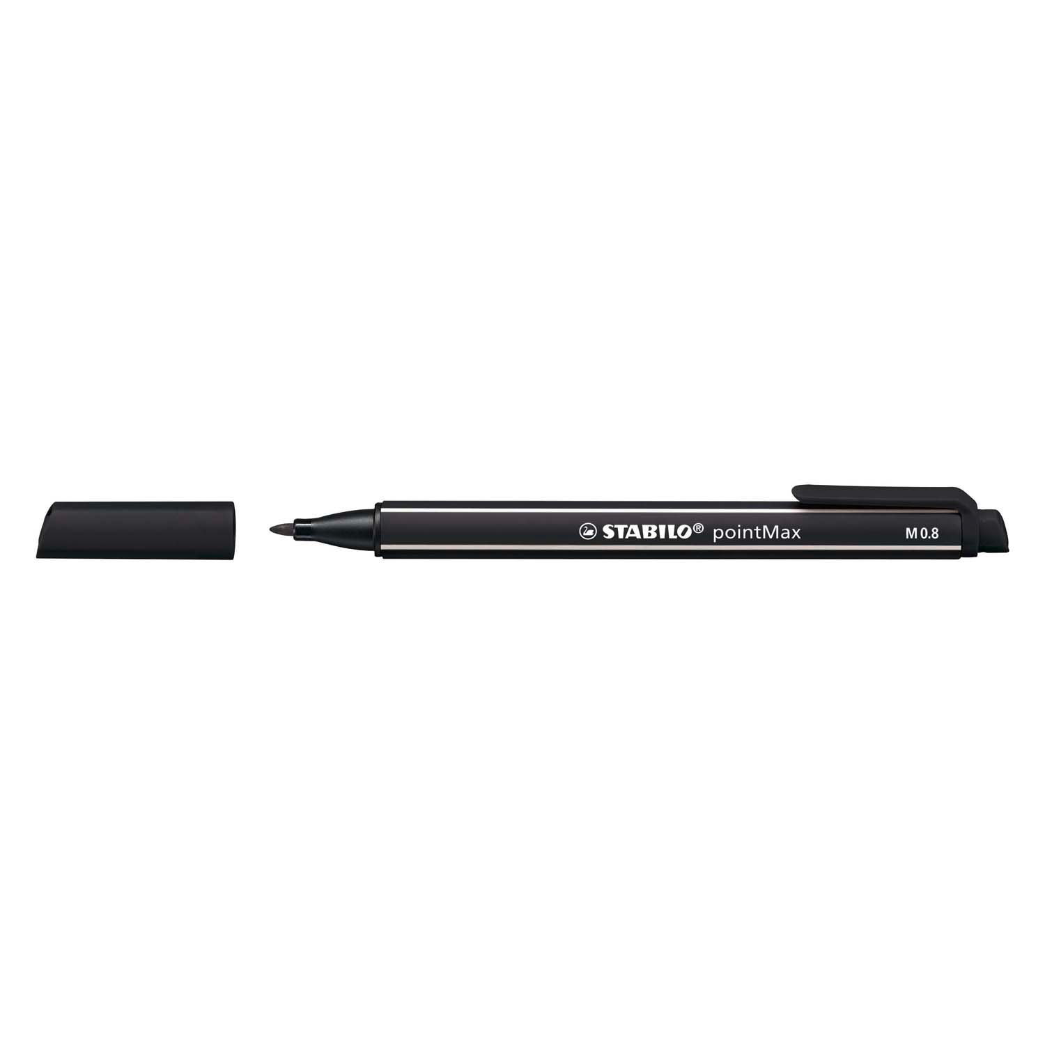 STABILO pointMax - Hardtip Fineliner - Zwart (488/46)