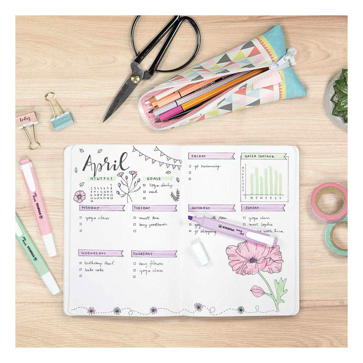 STABILO swing cool Pastel - Markeerstift - Set Met 6 Stuks