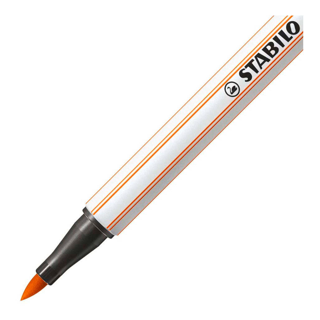 STABILO Pen 68 Brush - Viltstift - Bleek Vermiljoen (30)