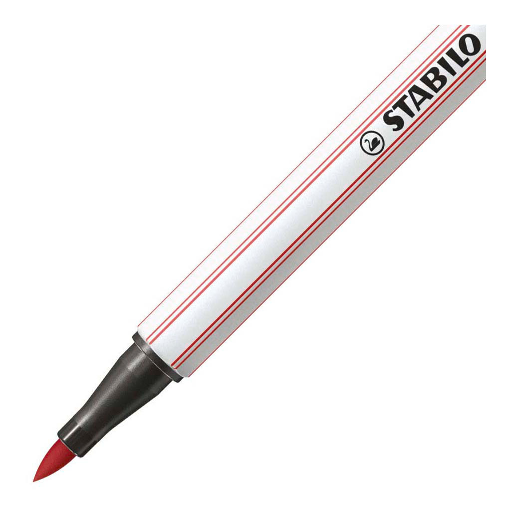 STABILO Pen 68 Brush - Viltstift - Roestig Rood (47)