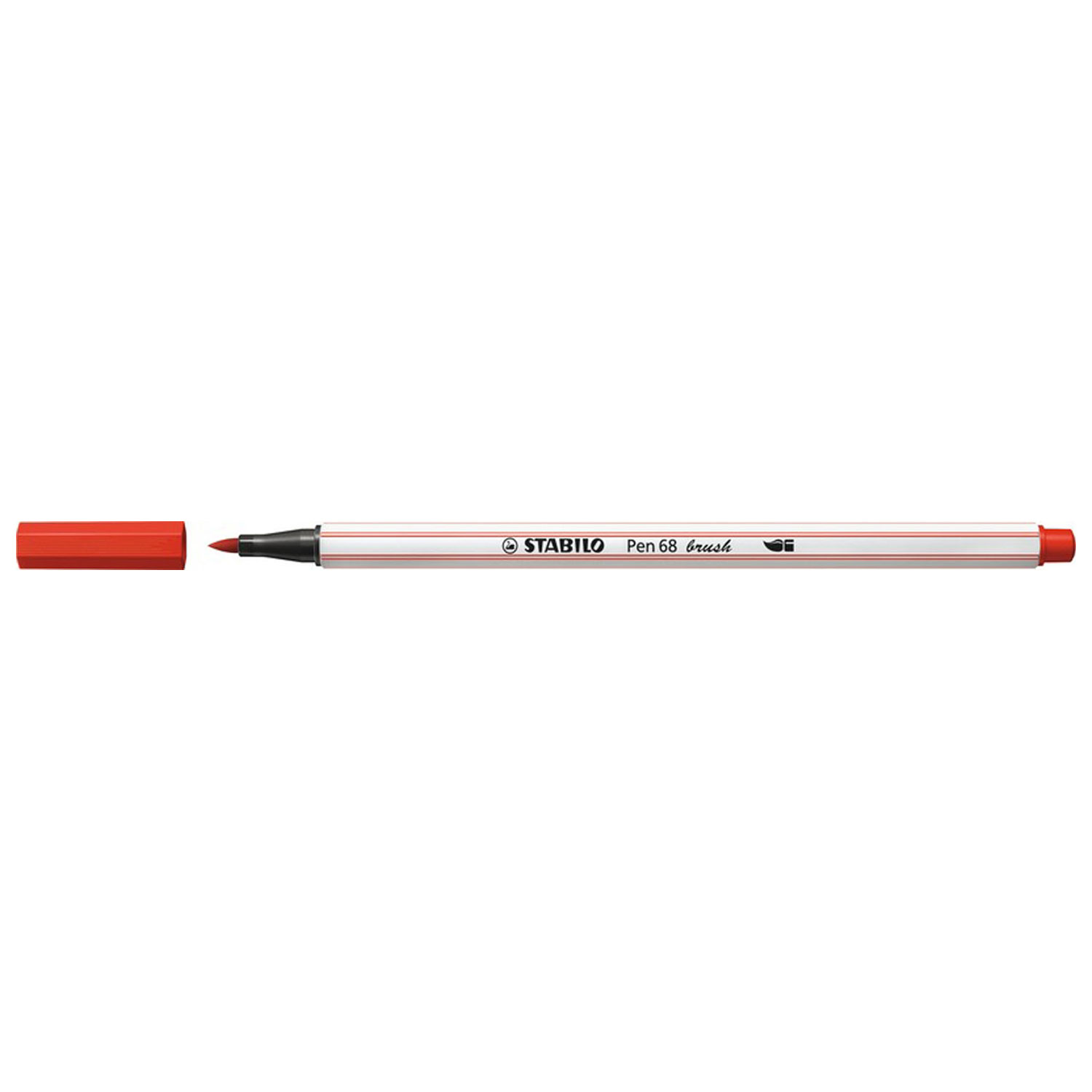 STABILO Pen 68 Brush - Viltstift - Karmijnrood (48)