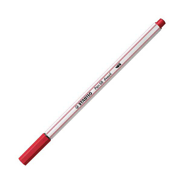 STABILO Pen 68 Brush - Viltstift - Donkerrood (50)