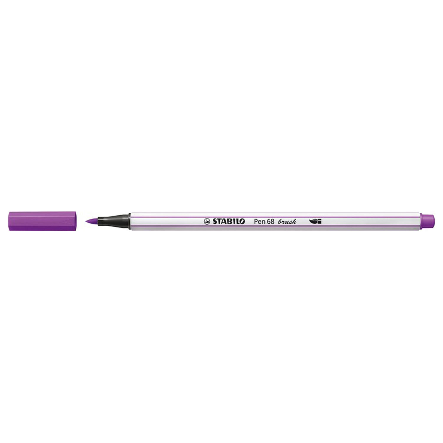 STABILO Pen 68 Brush - Viltstift - Lila (58)