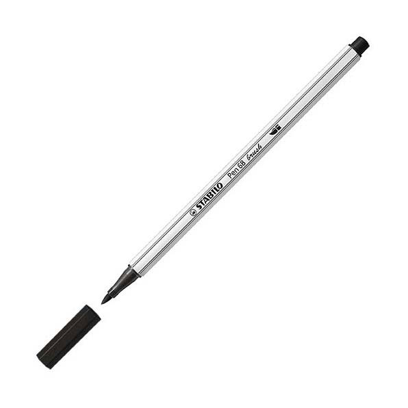 STABILO Pen 68 Brush - Viltstift - Zwart (46)