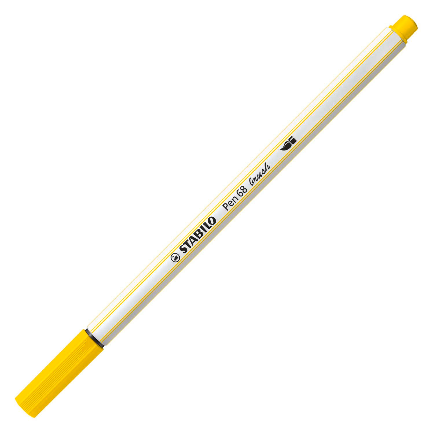 STABILO Pen 68 Brush - Feutre - Jaune Citron (24)