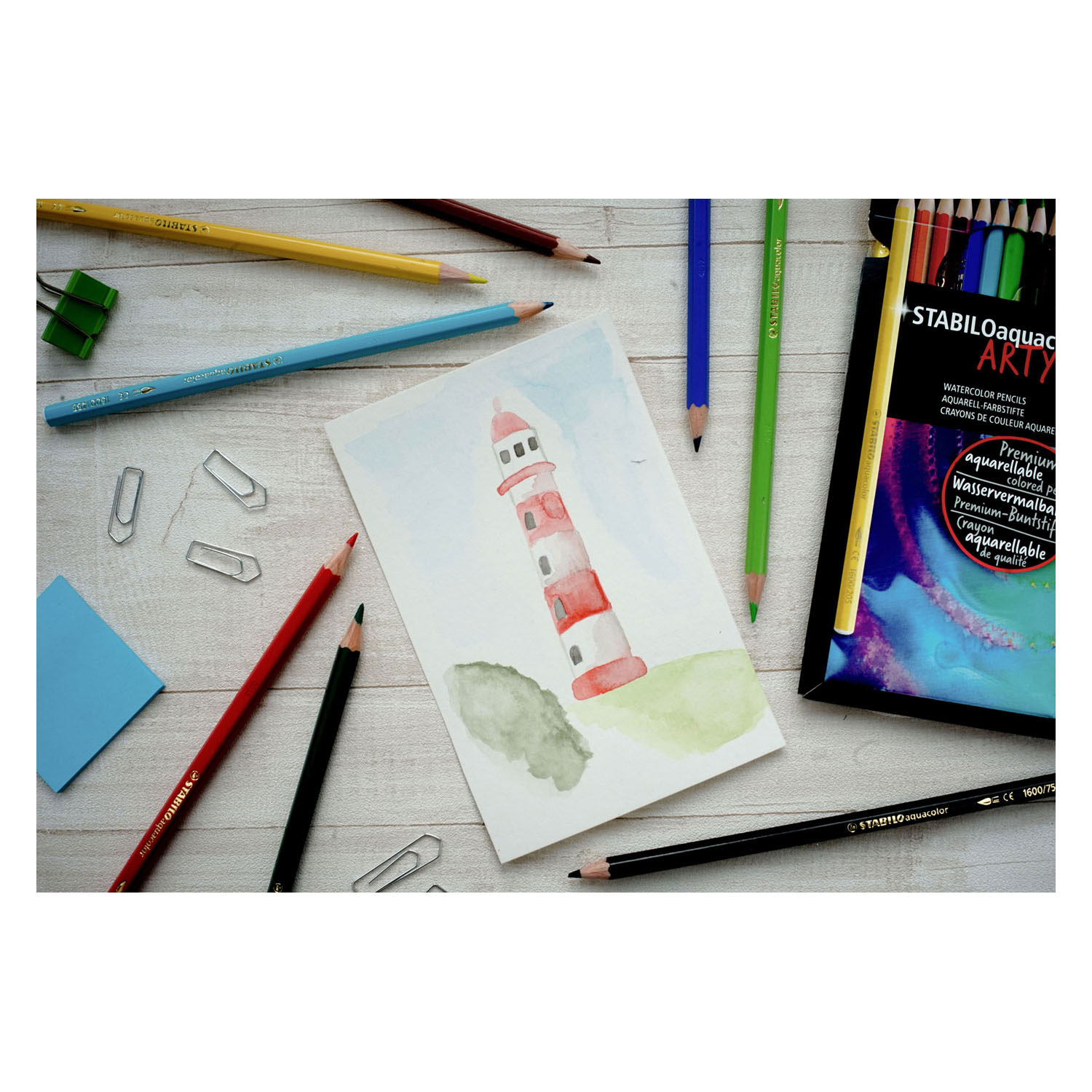 STABILO Aquacolor - Aquarel Kleurpotlood - ARTY - Set 12 St.