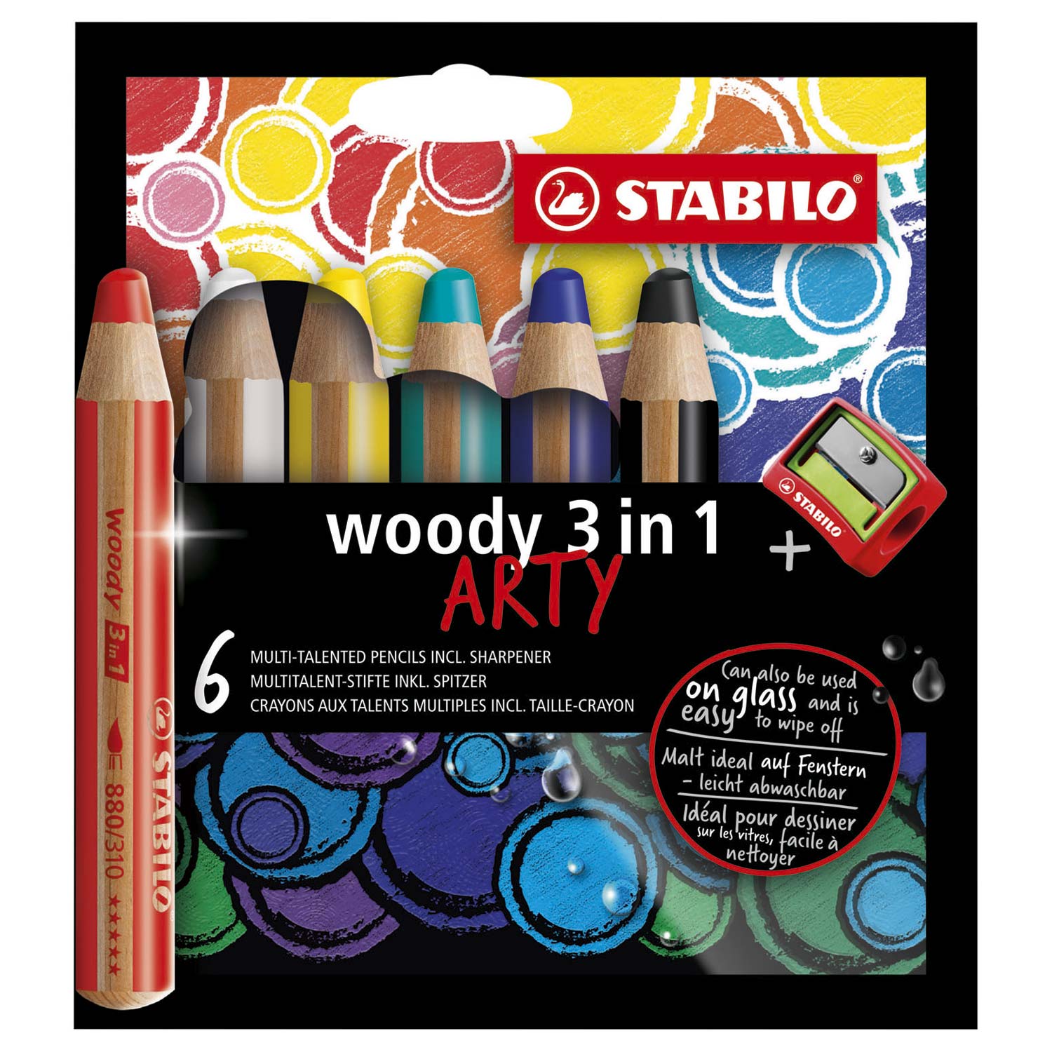 STABILO Woody ARTY Etui - 6 Kleuren + Puntenslijper
