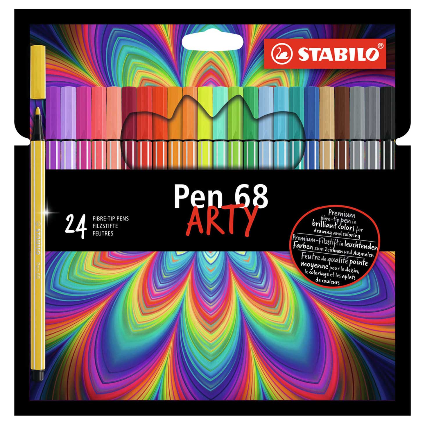 STABILO Pen 68 ARTY Viltstiften, 24st.