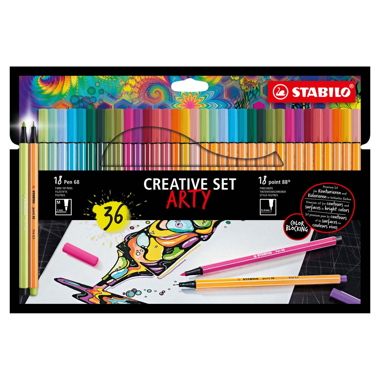 STABILO Creative Set Viltstiften 68/88, ... | Lobbes Speelgoed