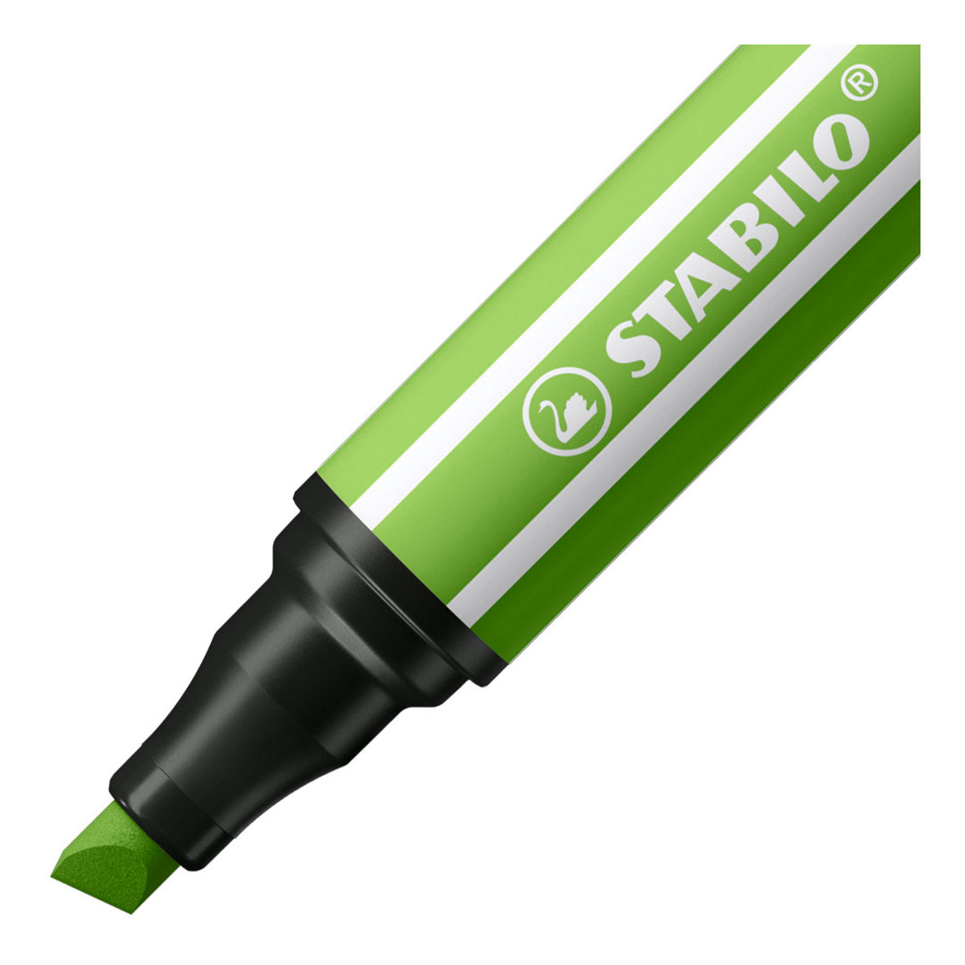STABILO Pen 68 MAX – Filzstift mit dicker Keilspitze – hellgrün