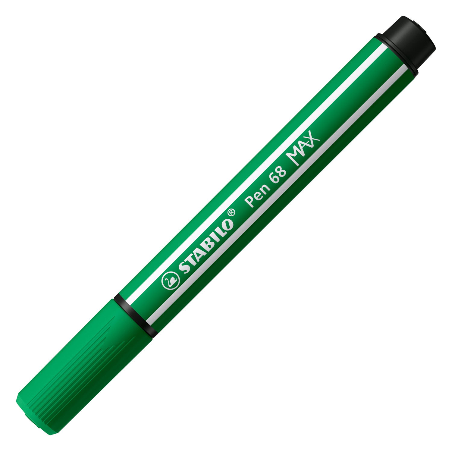 STABILO Pen 68 MAX - Feutre à pointe biseautée épaisse - Vert émeraude