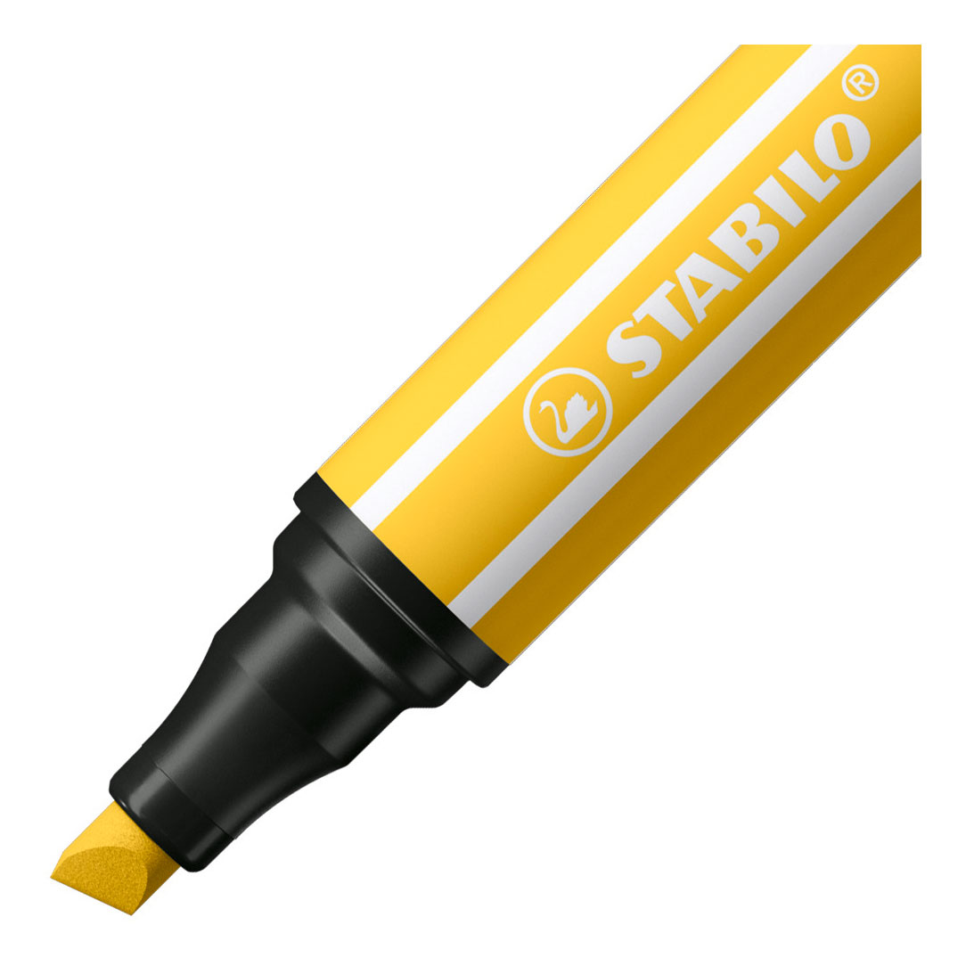 STABILO Pen 68 MAX - Viltstift Met Dikke Beitelpunt - Geel