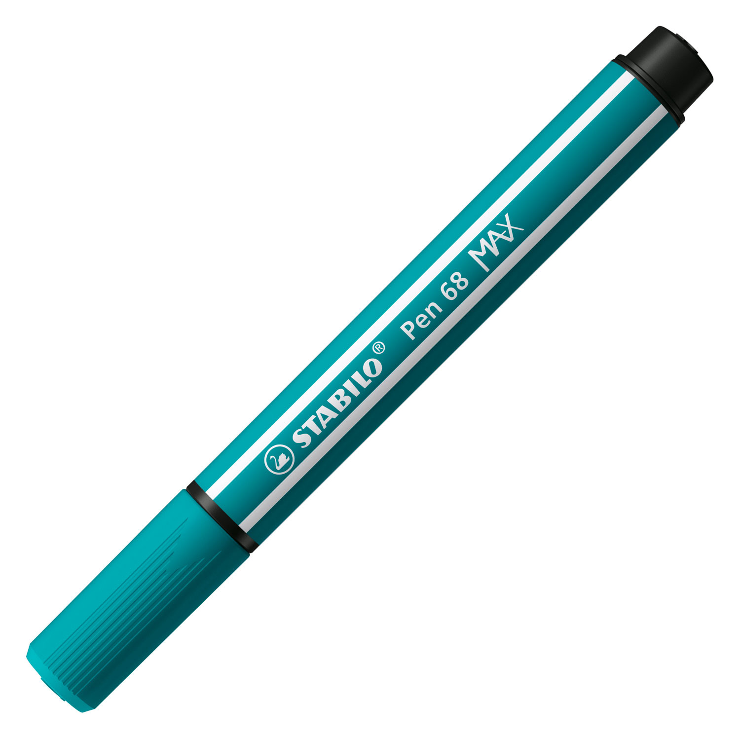 STABILO Pen 68 MAX - Feutre à pointe biseautée épaisse - bleu turquoise