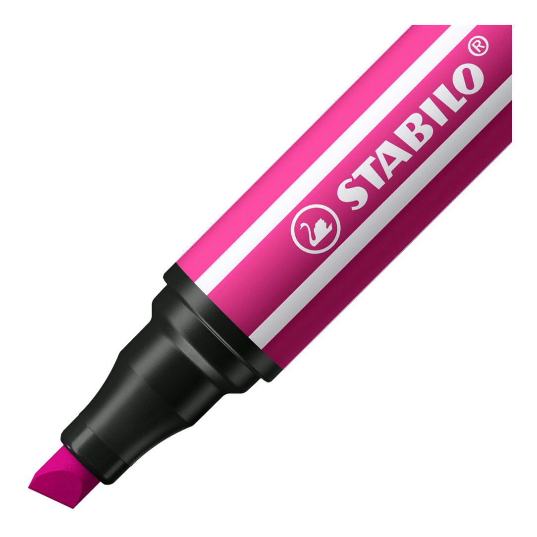 STABILO Pen 68 MAX – Filzstift mit dicker Keilspitze – Pink