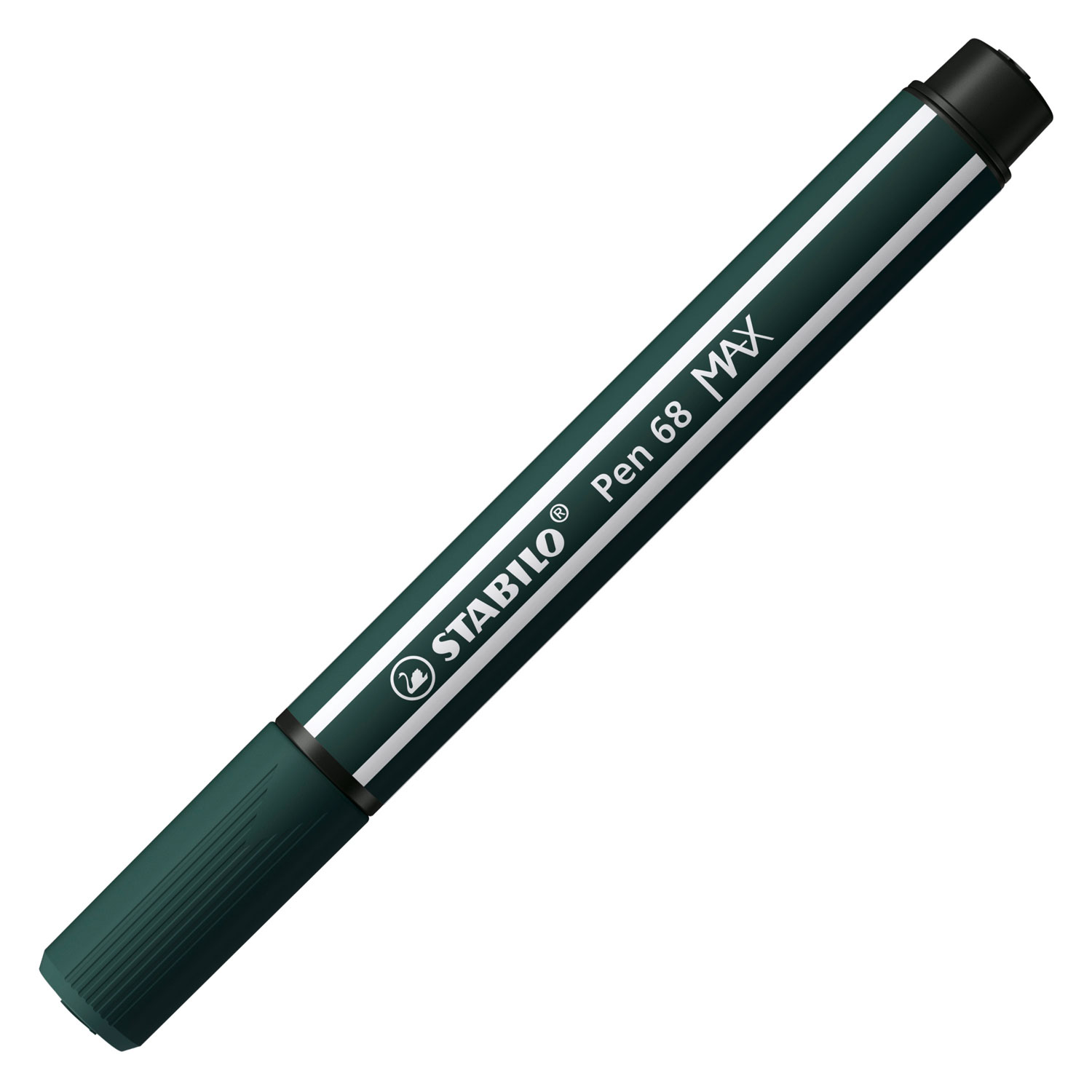 STABILO Pen 68 MAX - Feutre à pointe biseautée épaisse - vert terre