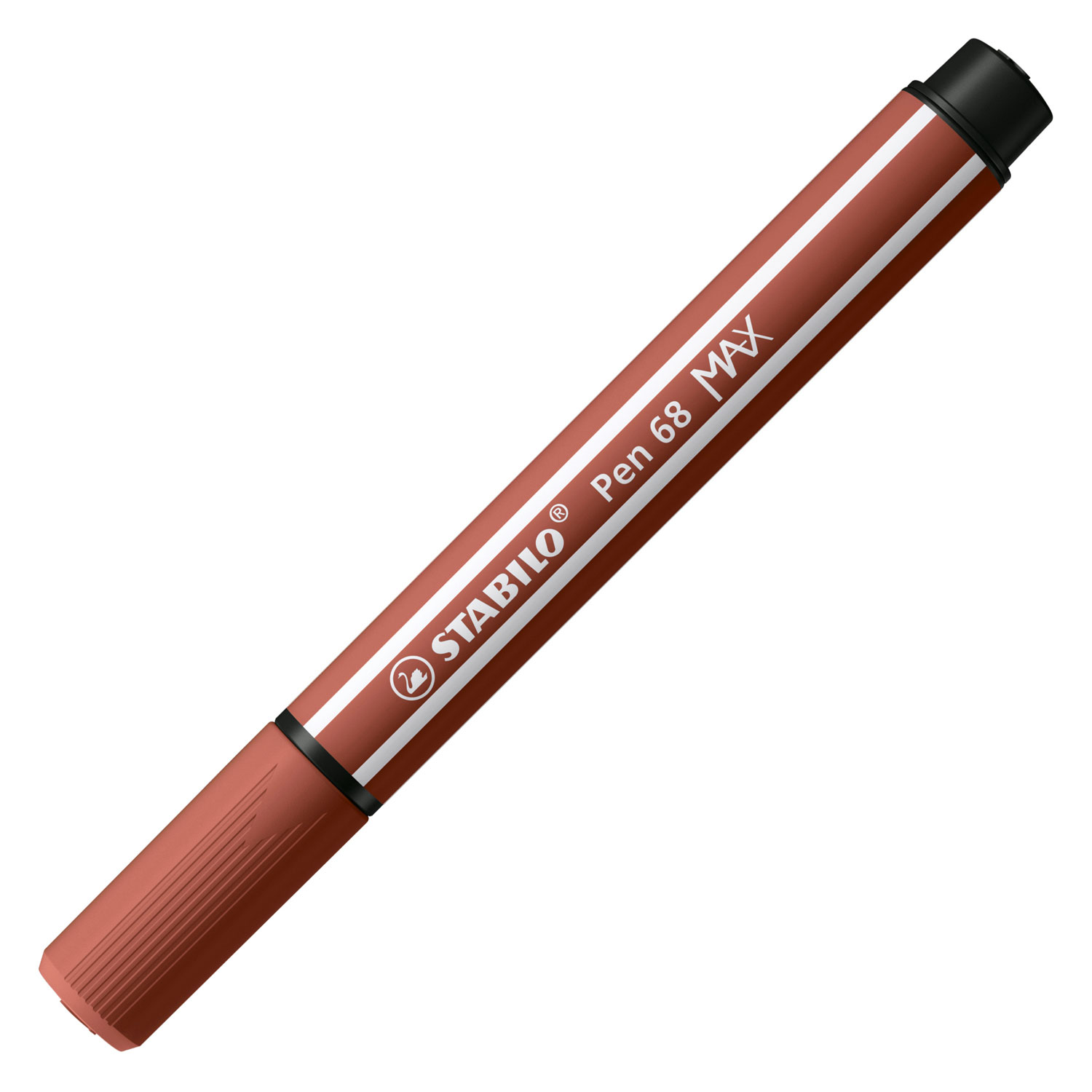 STABILO Pen 68 MAX – Filzstift mit dicker Keilspitze – Sienna