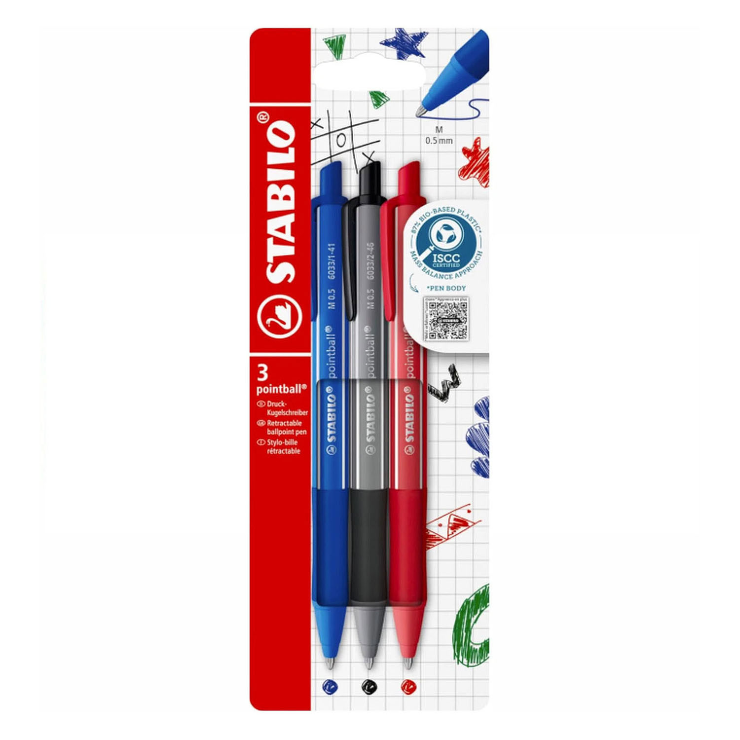 Stylos à bille STABILO - Lot de 3