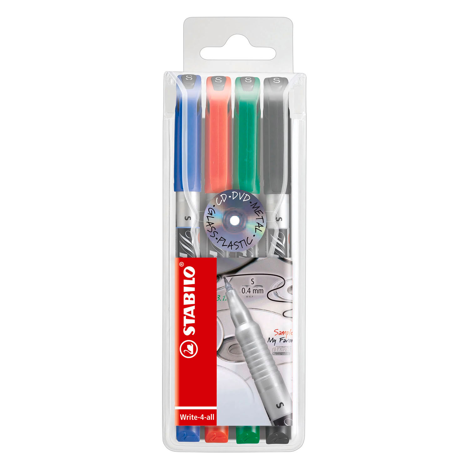 STABILO Write-4-all Superfijn (0,4 mm) Permanente Marker - 4dlg.