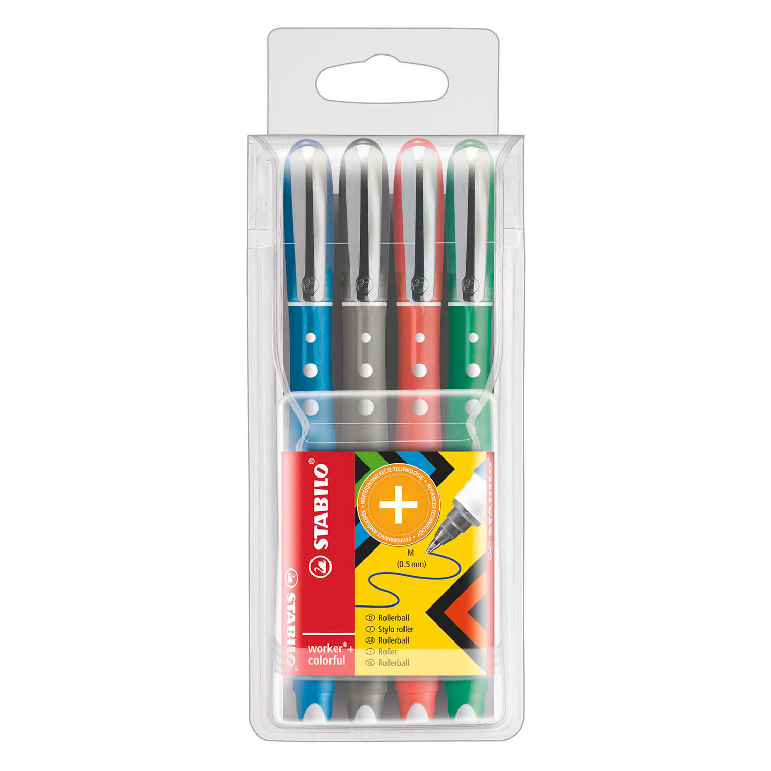 STABILO worker Colorful Rollerpen - 4dlg.