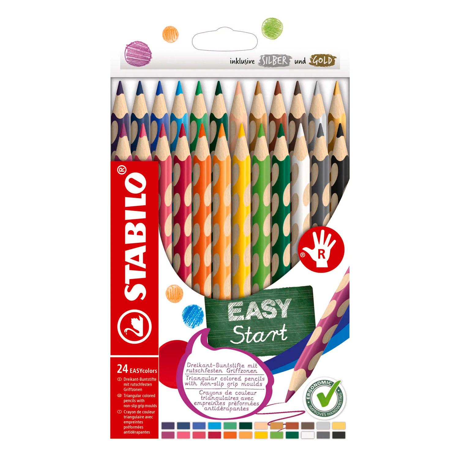 STABILO EASYcolors Rechtshandige Kleurpotloden - 24dlg.