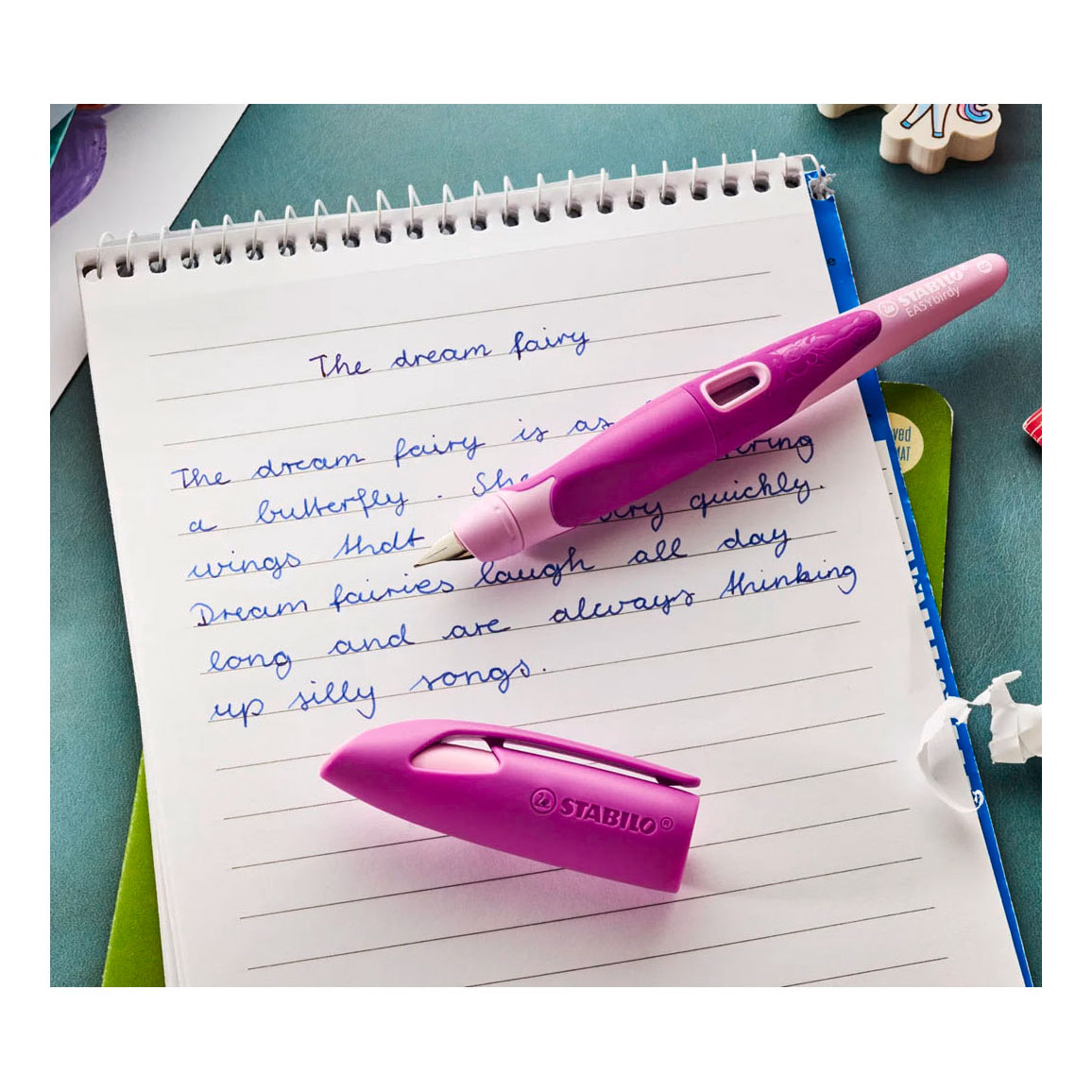 Stylo plume STABILO EASYbirdy 3D DreamWorld pour droitier - Rose