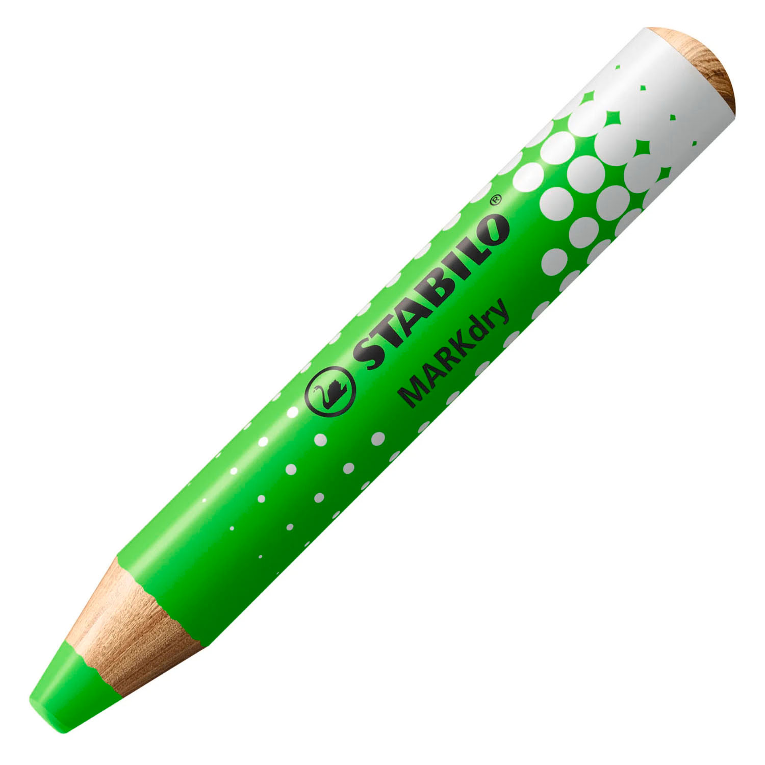 STABILO MARKdry NEON - Ensemble de 4 crayons pour tableau blanc, taille-crayon et chiffon de nettoyage