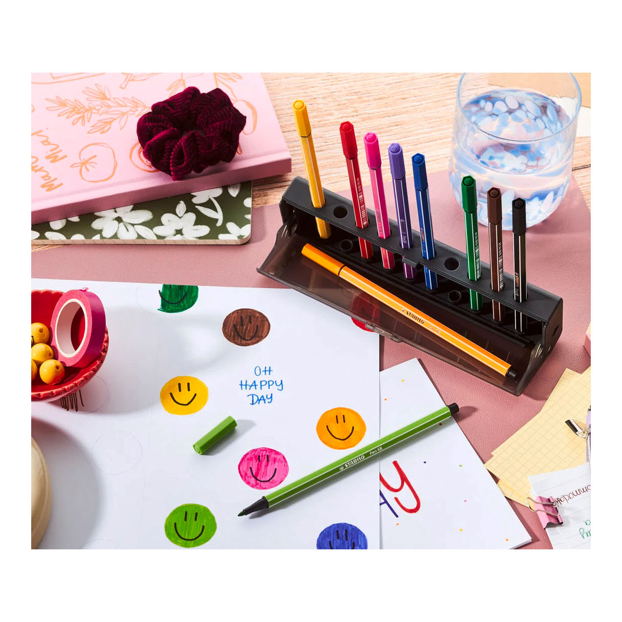 STABILO Pen 68 click set Viltstiften - 10dlg.