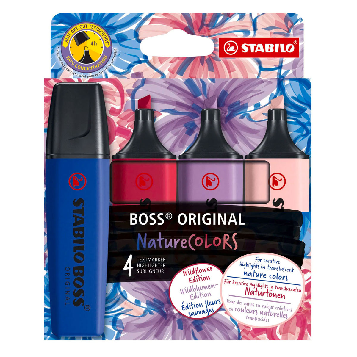 STABILO BOSS Wildflower Markeerstiften - 4dlg.