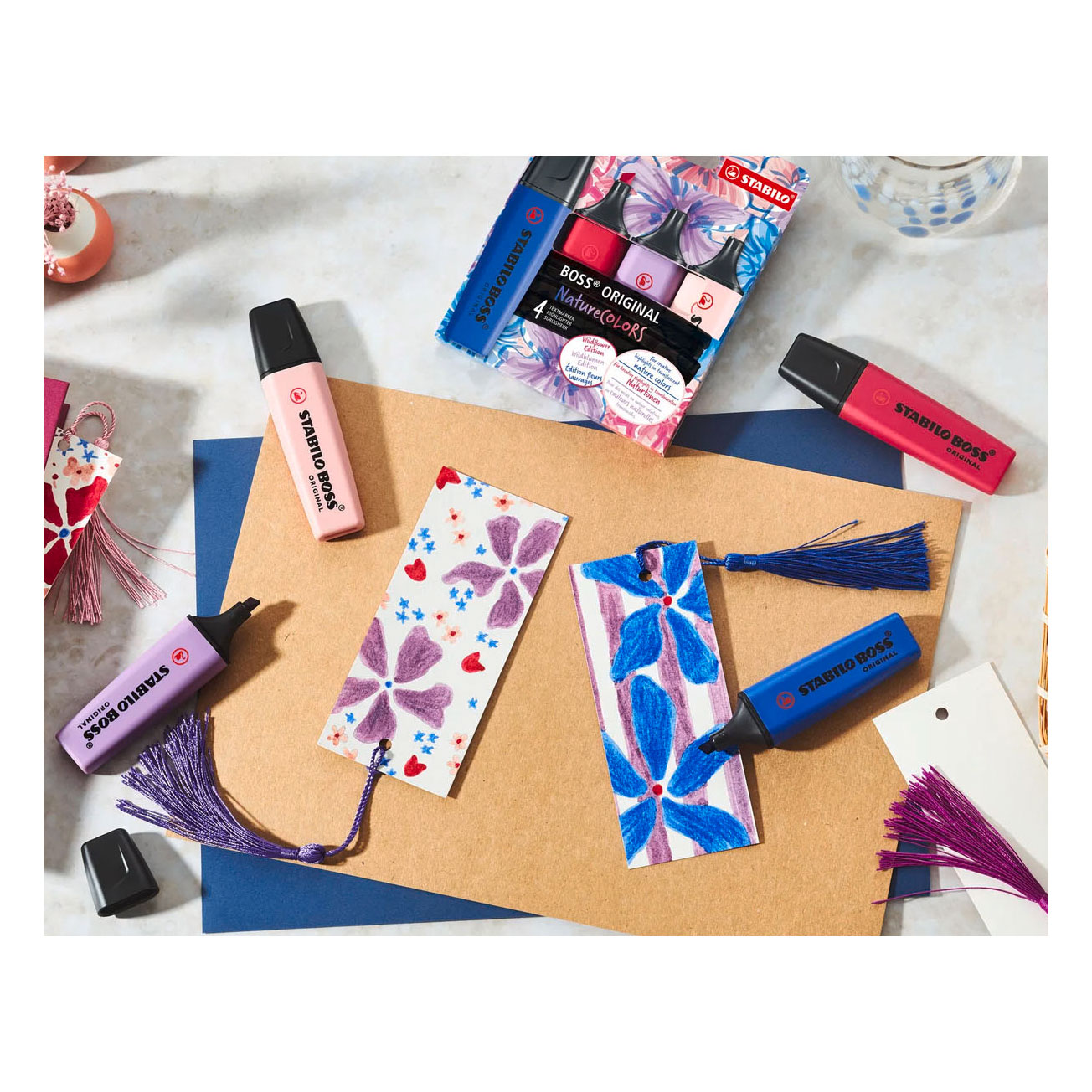 STABILO BOSS Wildflower Markeerstiften - 4dlg.