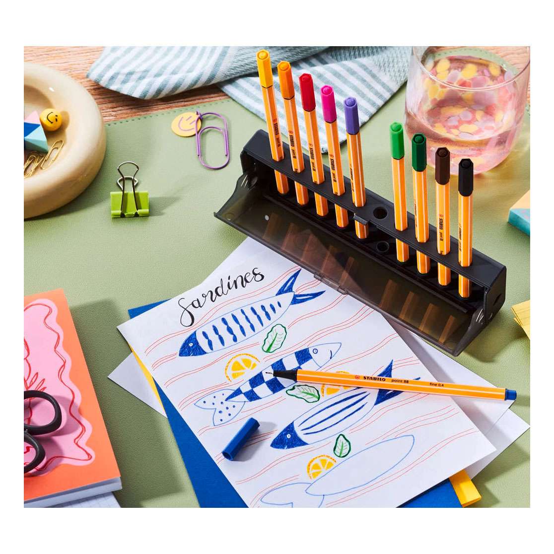 STABILO point 88 click set Fineliners - 10dlg.