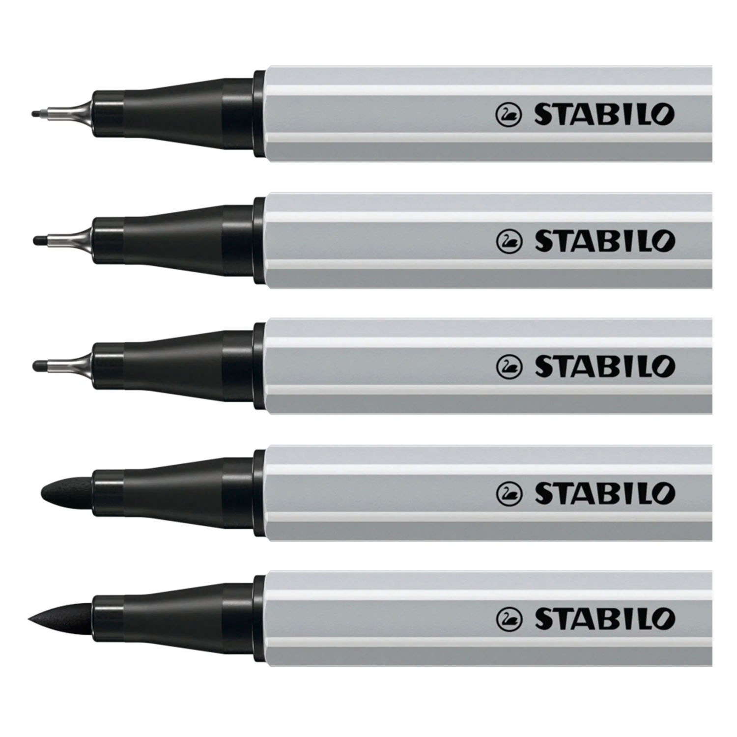 STABILO Creative Tips ARTY Pennen Zwart - 5dlg