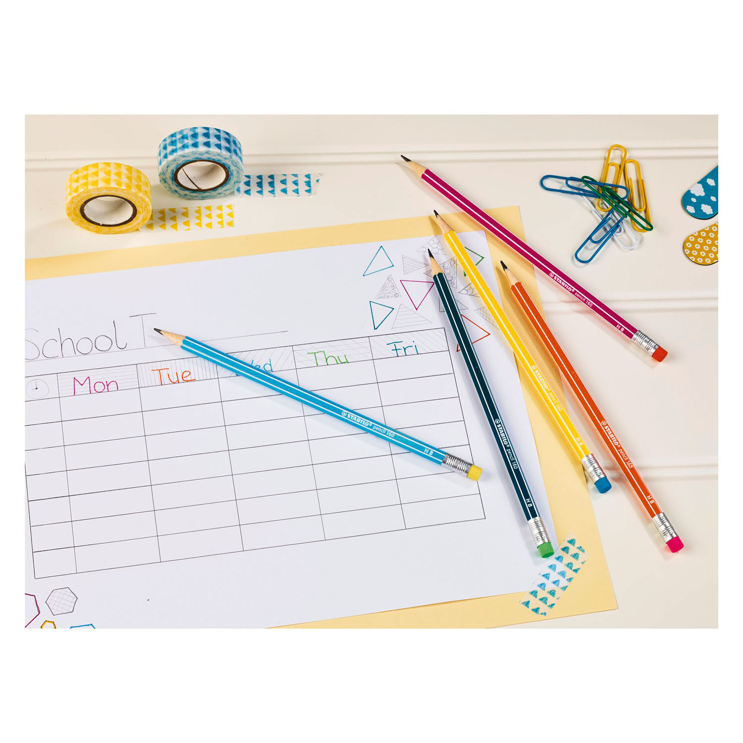 STABILO pencil 160 HB Grafietpotloden met Gumtip - 6dlg.