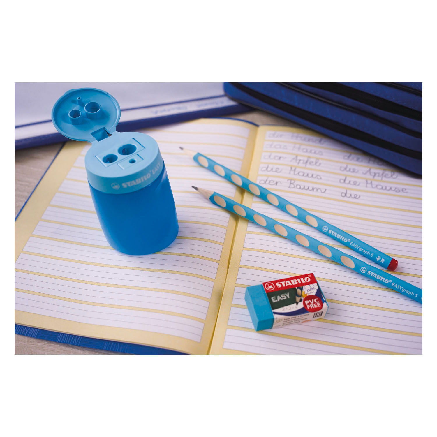 STABILO EASYgraph S HB Rechtshandige Grafietpotloden Licht Blauw - 2st.