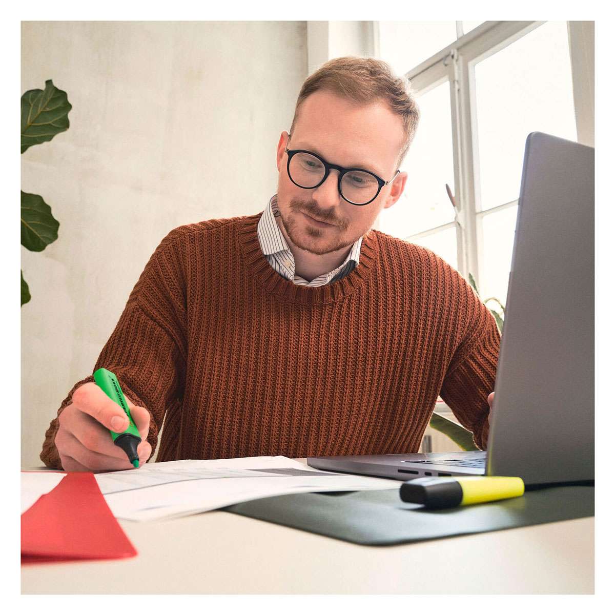 STABILO BOSS Original & Pastel Textmarker Schreibtischset - 10-teilig.