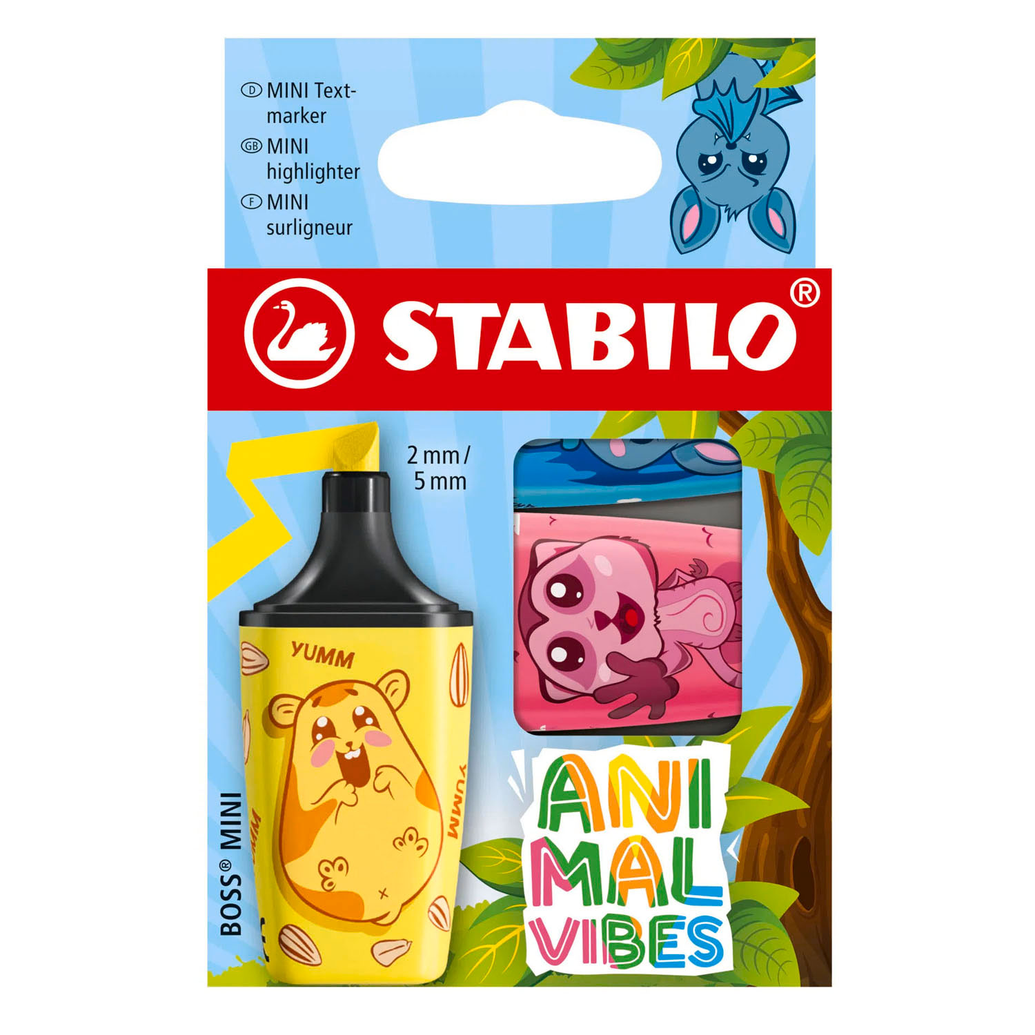 STABILO ANIMAL VIBES STABILO BOSS MINI Markeerstiften - 3dlg.