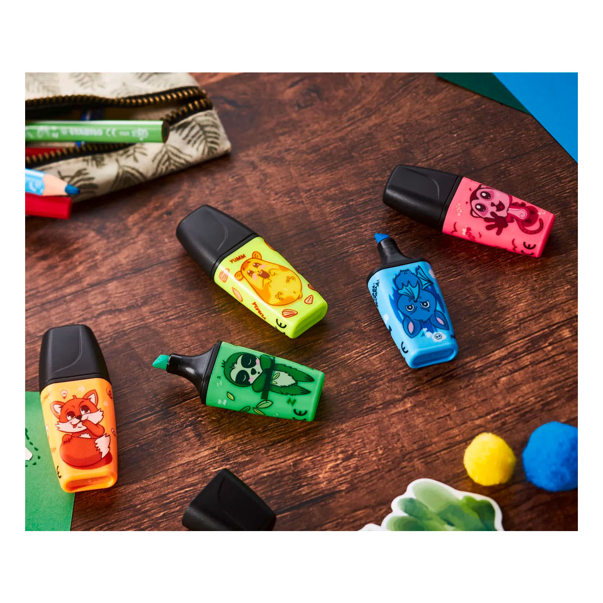STABILO ANIMAL VIBES STABILO BOSS MINI Markeerstiften - 5dlg.