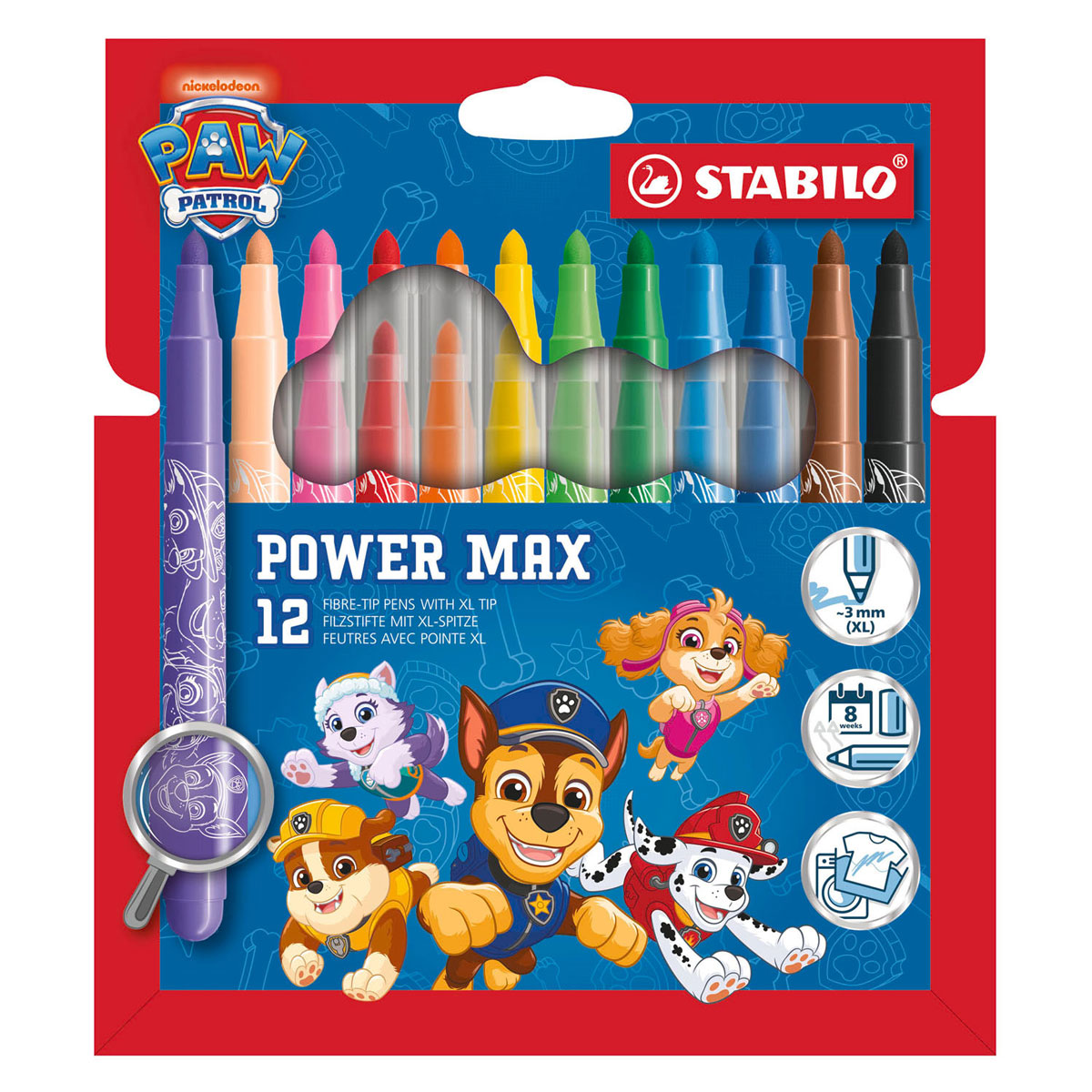 STABILO Power Max Viltstiften Paw Patrol - 12st.