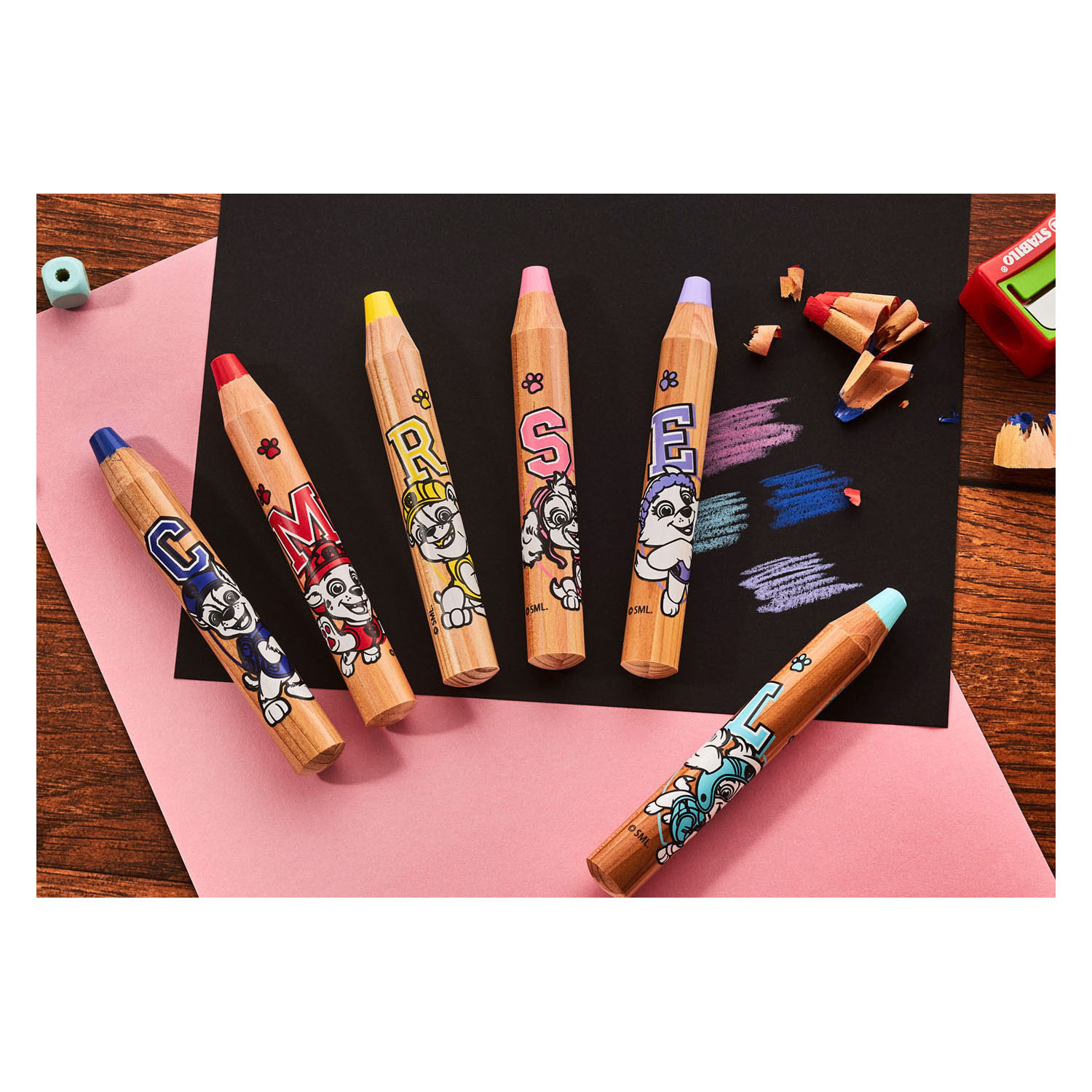 STABILO Woody 3 in 1 Kleurpotloden + Slijper PAW Patrol  - 6st.