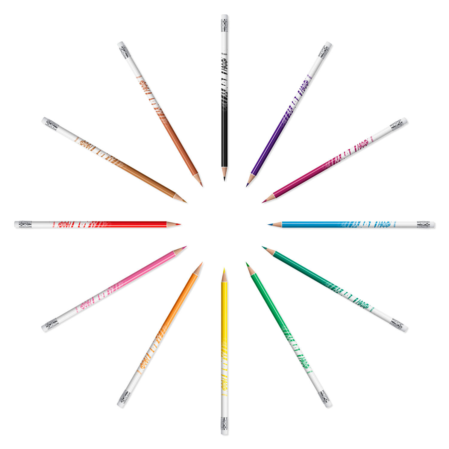 Crayons de couleur effaçables BIC Kids Evolution, 12 pcs.